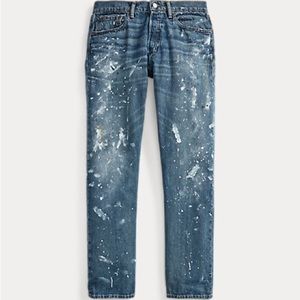 Polo Ralph Lauren Classic Fit Denim Jeans Paint NWT